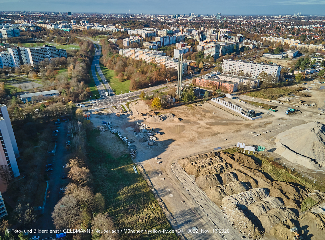 13.11.2020 - Piederstorfer Gelände und Alexisqaurtier am Karl-Marx-Ring in Neuperlach